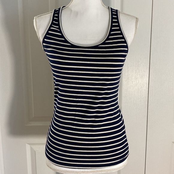 Boden Tops - Boden Navy & White Striped Tank Size 8